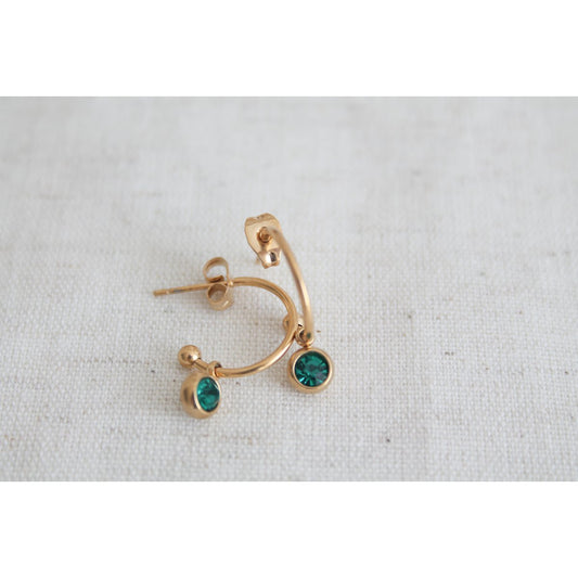 Ohrringe Kristall Azurblau – Gold