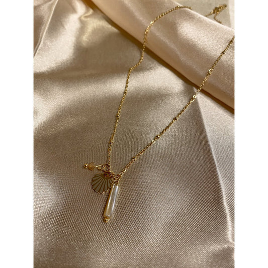 Halskette Shell & Sonnenstein - Gold