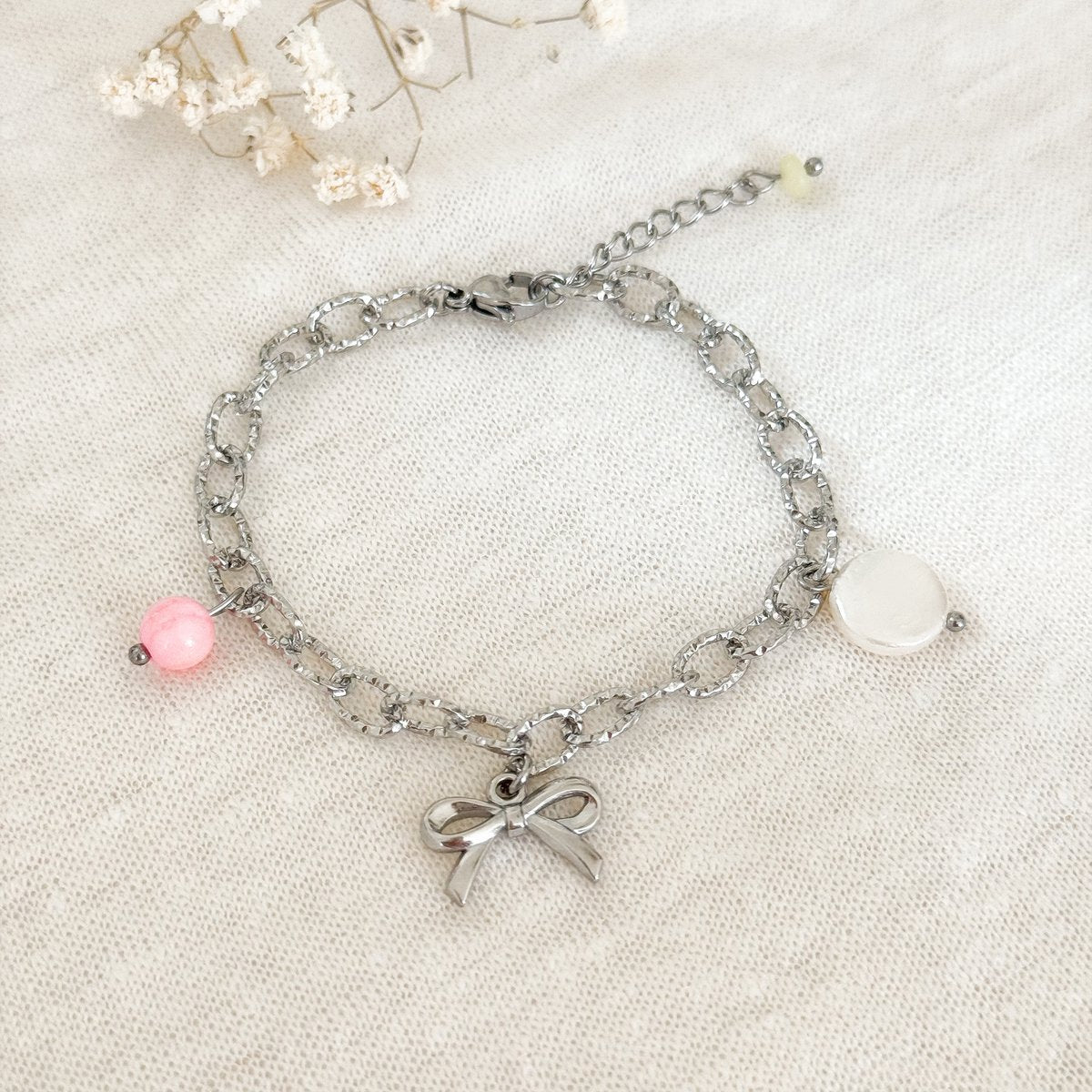 Bug, Schale & Jade Armband - Silber