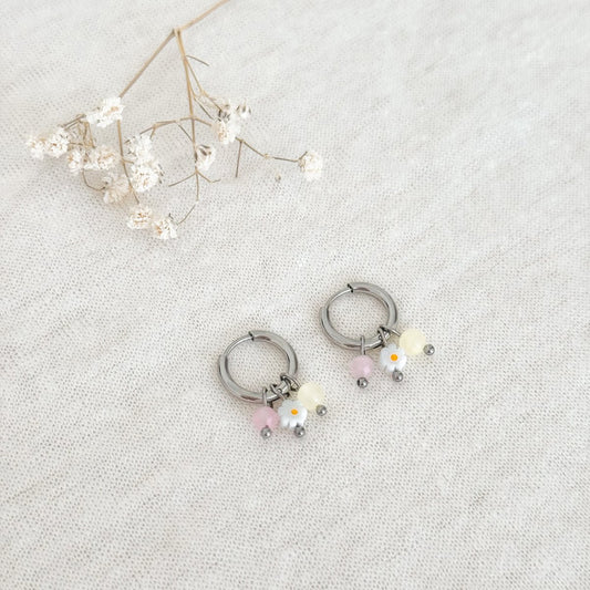 Ohrringe Jade & Blume – Silber