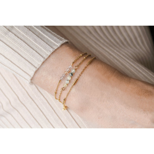 Armband Prehnit - Gold