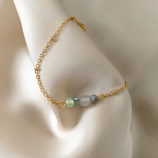 Edelstein-Power-Armband – Gold