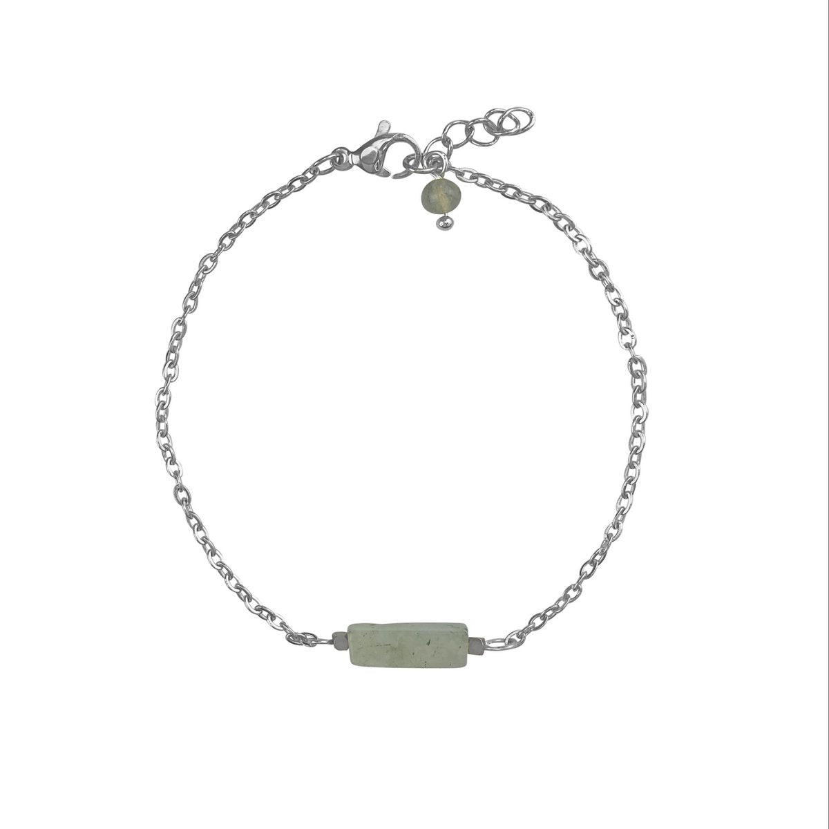Armband Labradorit & Hämatit - Silber