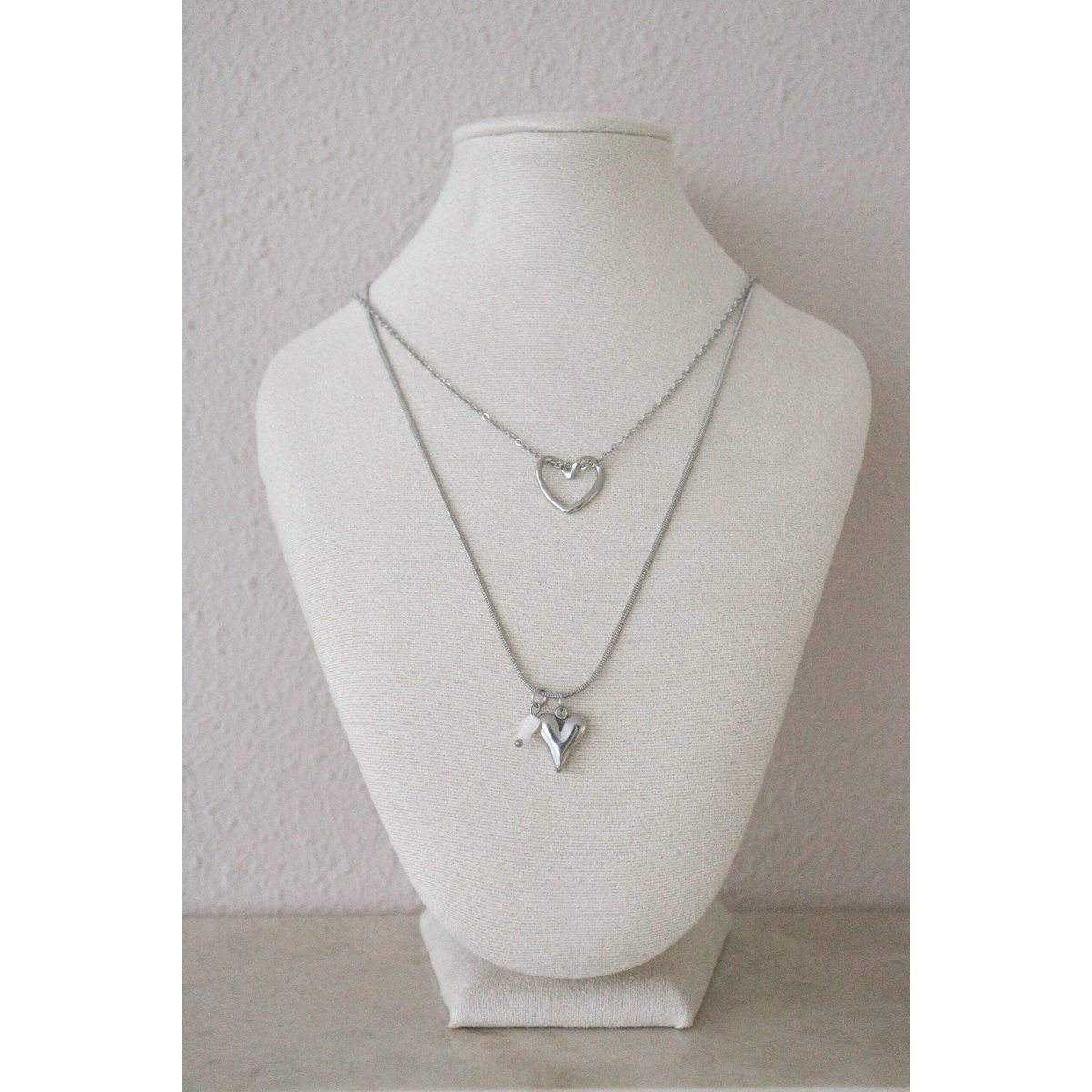 Herzen Collier - Silber