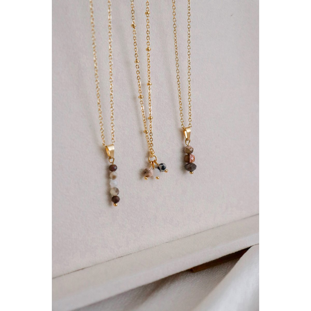 Zen-Edelstein-Halskette – Gold