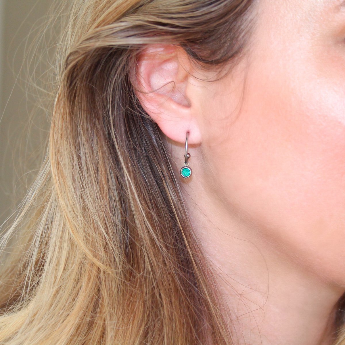 Ohrringe Kristall Azurblau – Silber