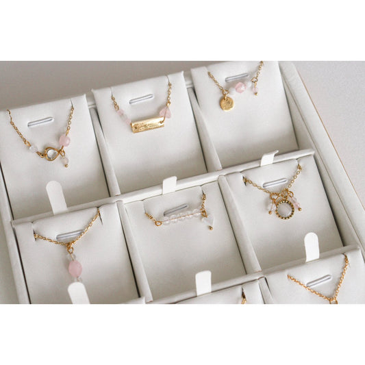 Armband Kristallherz, Mondstein & Rosenquarz – Gold