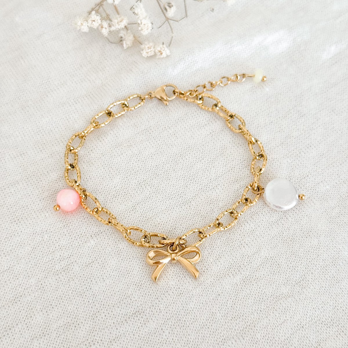 Bug, Schale & Jade Armband - Gold
