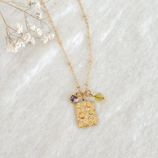 Kettenblumen & Peridot - Gold