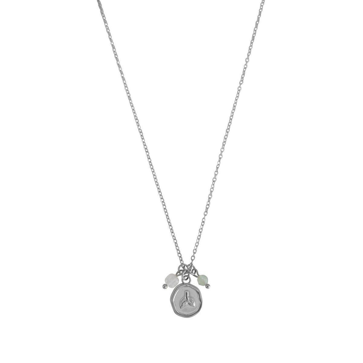 Halskette Jade, Chalcedon & Meerjungfrau – Silber