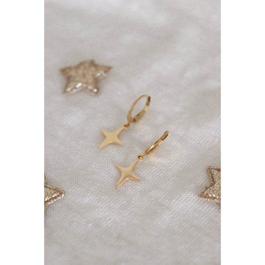 Stern-Ohrringe – Gold