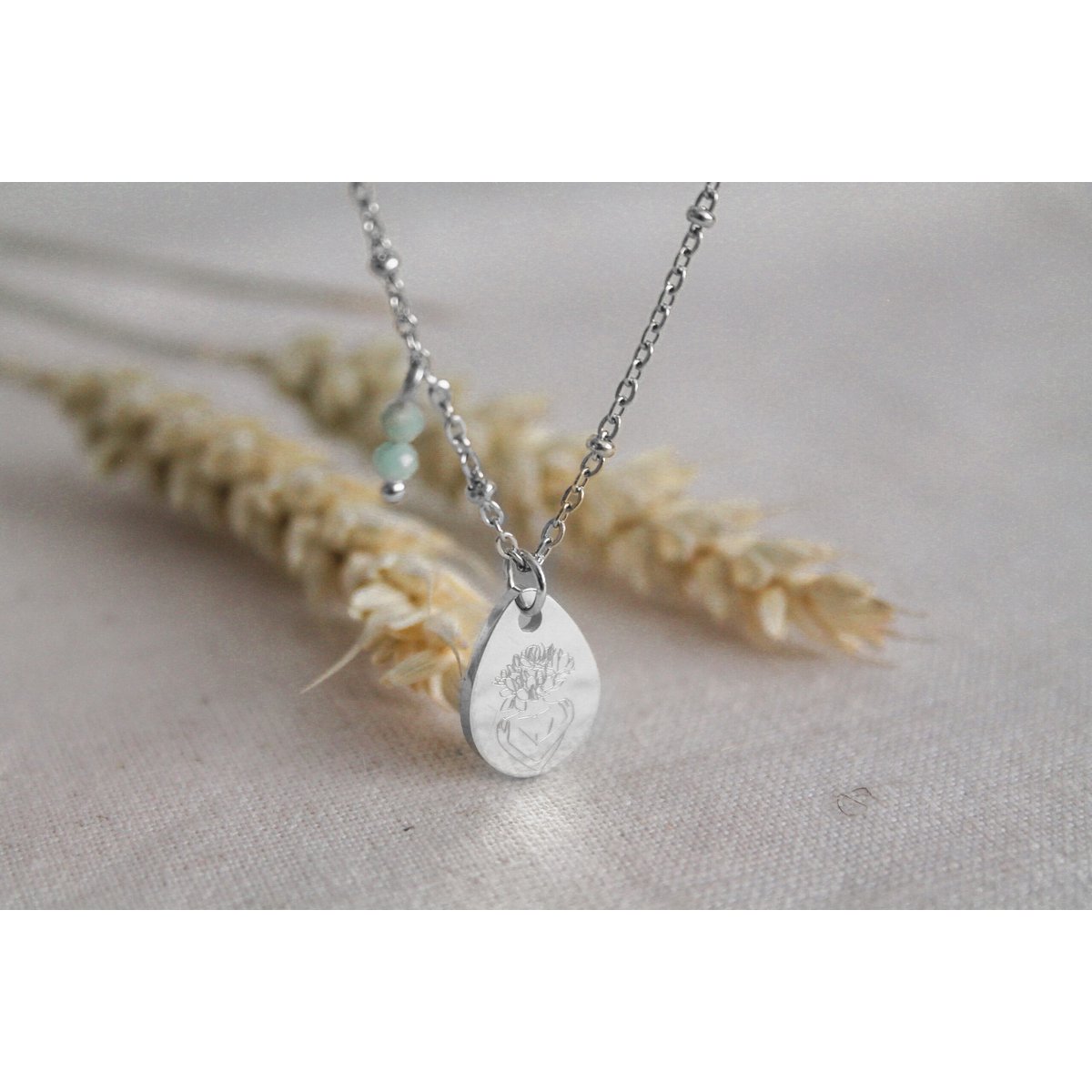 Halskette „Loving Yourself & Amazonite“ – Silber
