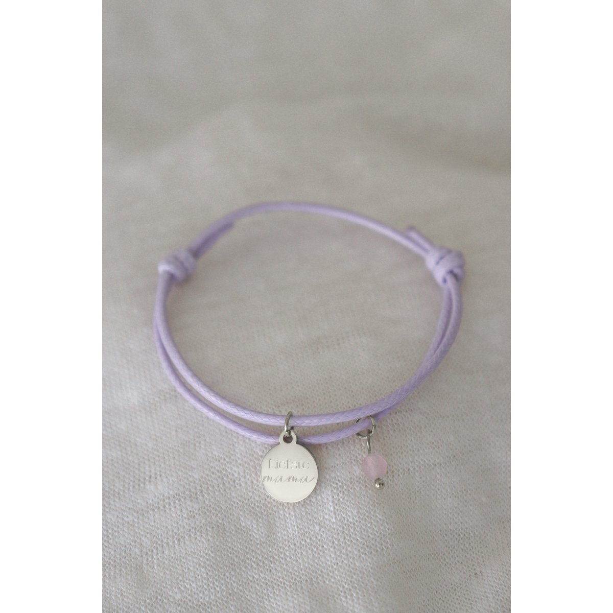Armband Liebste Mama – Farbe wählen – Silber