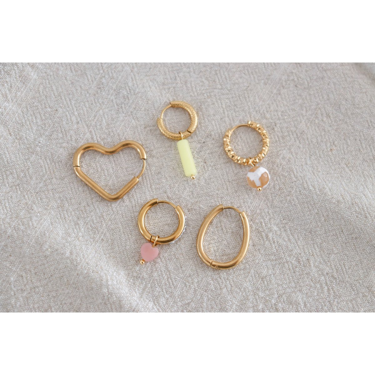 Klobige ovale Ohrringe – Gold