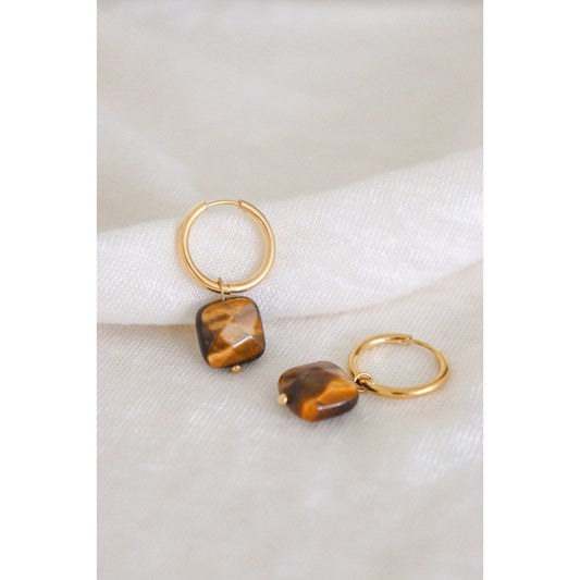 Tigerauge Ohrringe – Gold