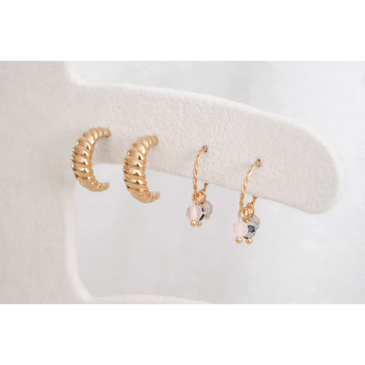 Balance-Edelstein-Ohrringe – Gold