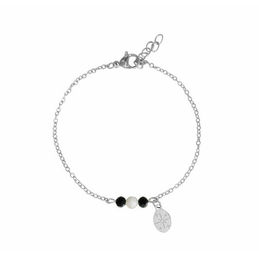 Funkelndes Mondstein- und Turmalin-Armband – Silber