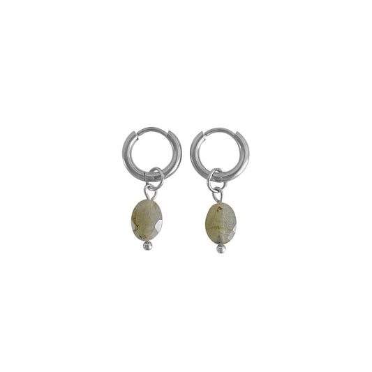 Labradorit Facettierte Ohrringe – Silber