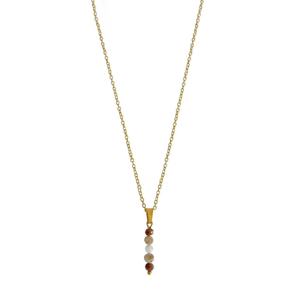Zen-Edelstein-Halskette – Gold