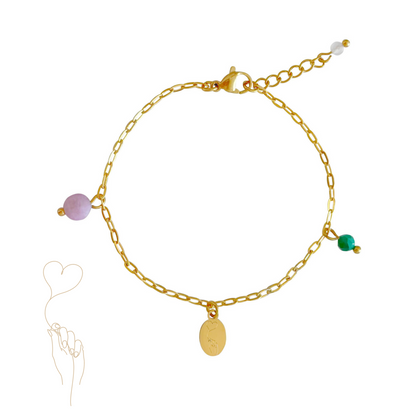 Herz-unter-dem-Gürtel-Armband – Gold