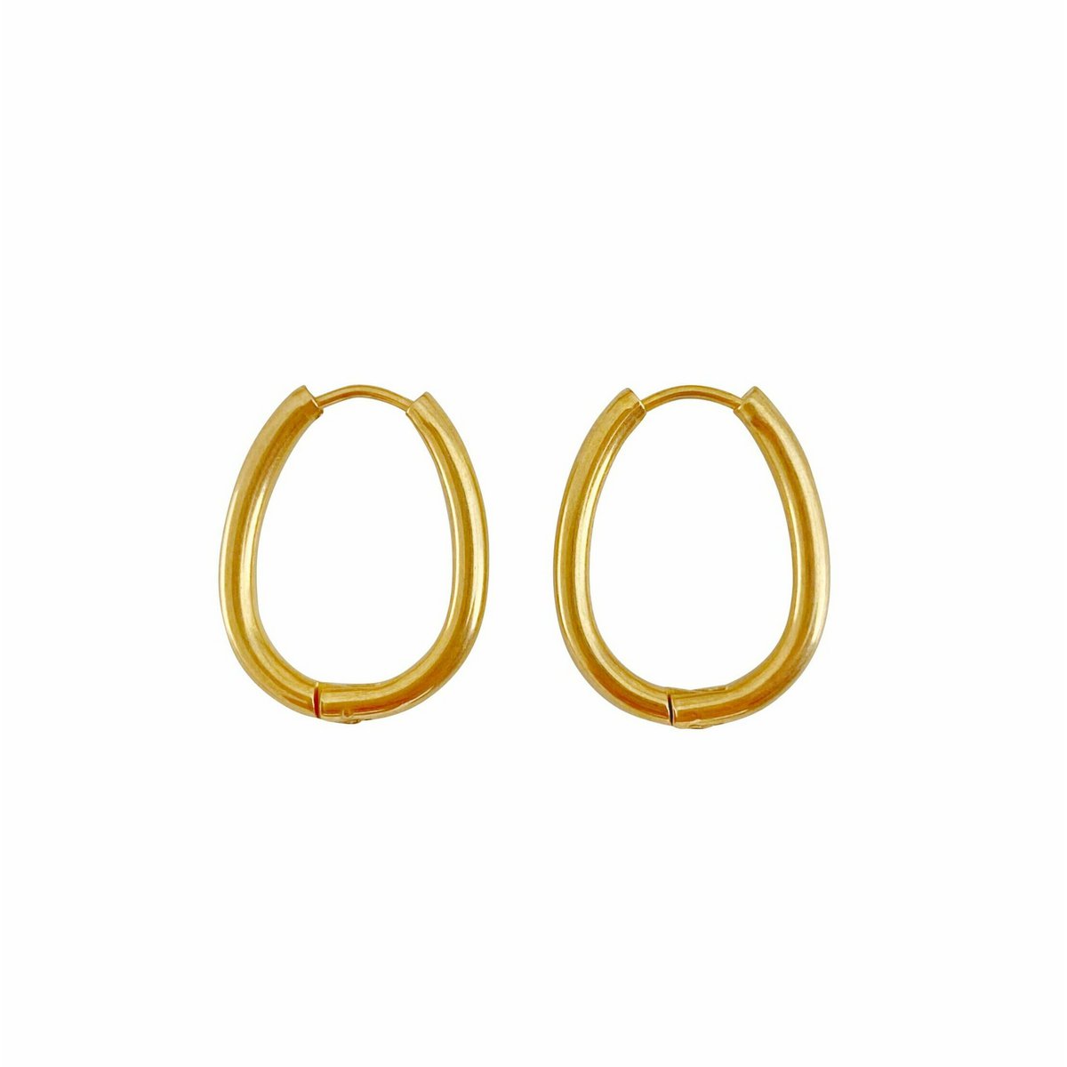 Klobige ovale Ohrringe – Gold
