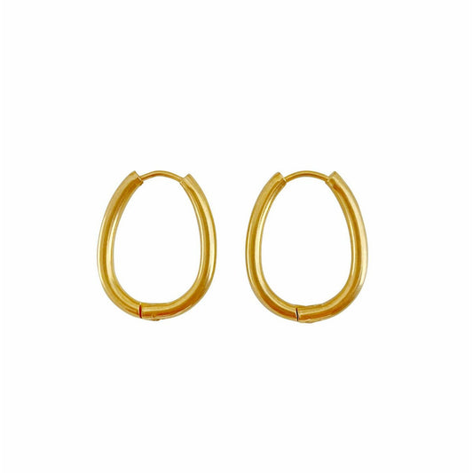 Klobige ovale Ohrringe – Gold