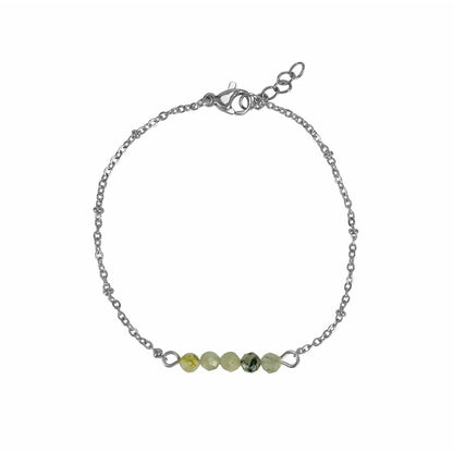 Armband Prehnit - Silber