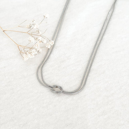 Halskette Infinity-Knoten – Silber