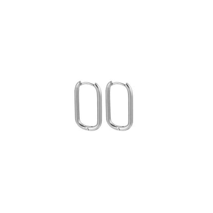 Ovale Ohrringe - Silber