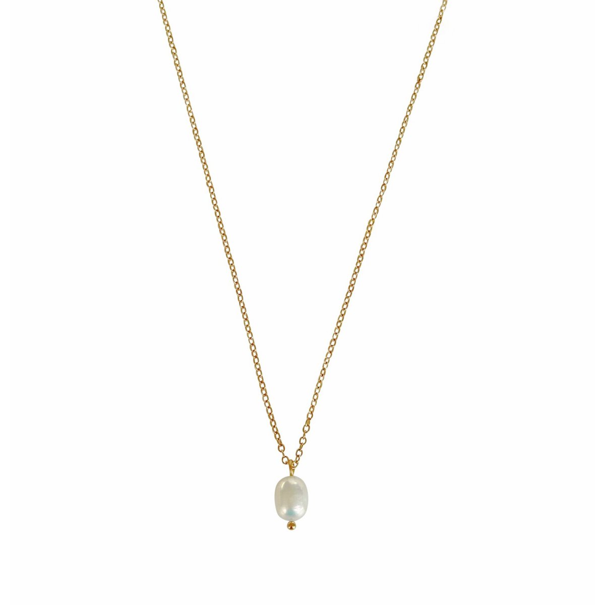 Klassische Perlenkette - Gold