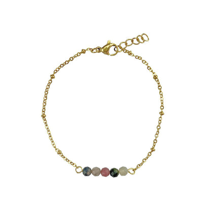 Armband Wassermelonen-Turmalin - Gold