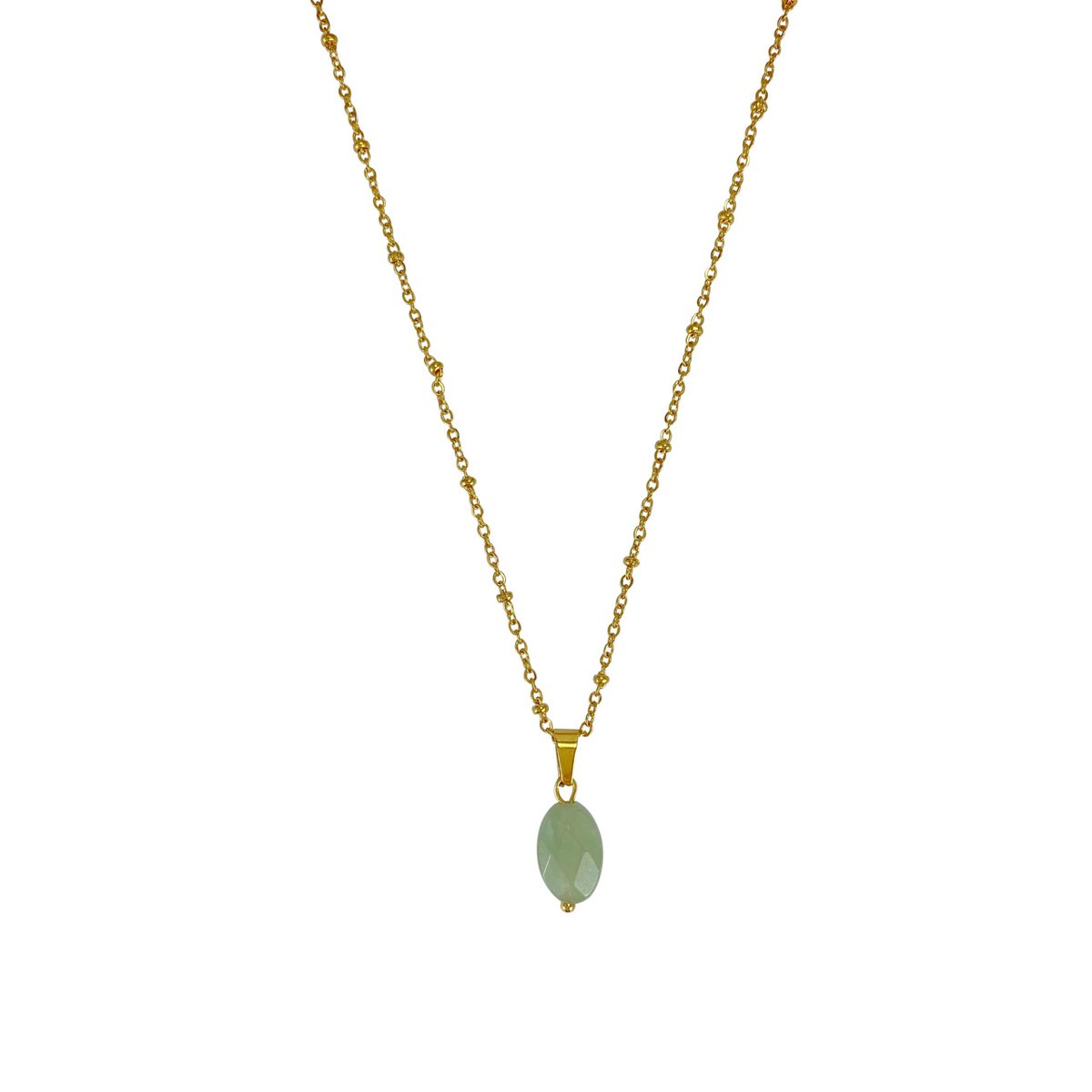 Halskette Aventurin Facettiert - Gold