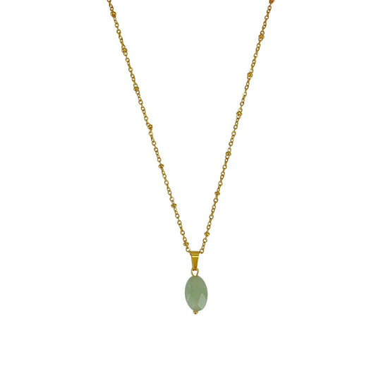 Halskette Aventurin Facettiert - Gold