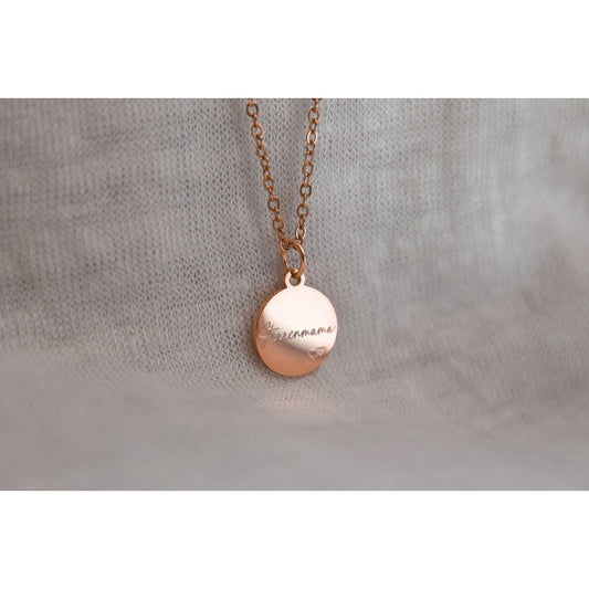 Halskette mit Stern-Mama-Gravur – Roségold