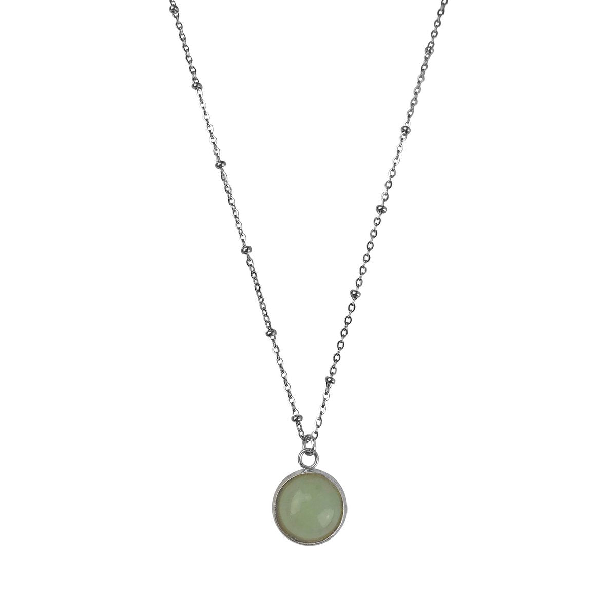 Halskette Aventurin – Silber