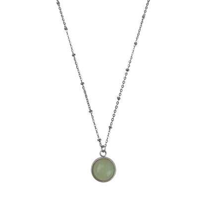 Halskette Aventurin – Silber