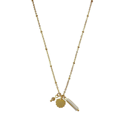 Halskette Shell & Sonnenstein - Gold