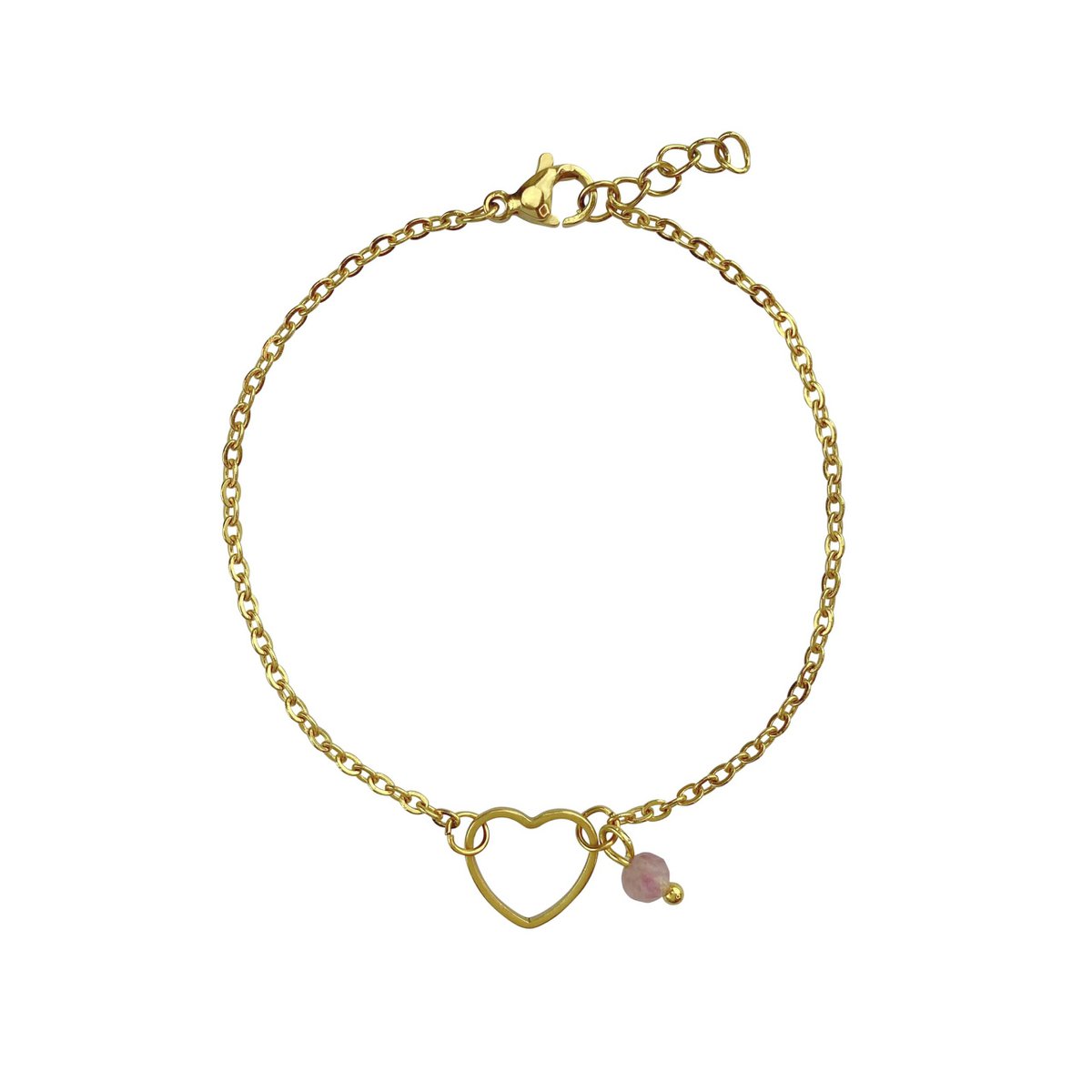 Armband Herz Turmalin - Gold