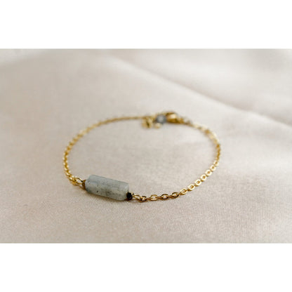 Armband Labradorit & Hämatit - Gold