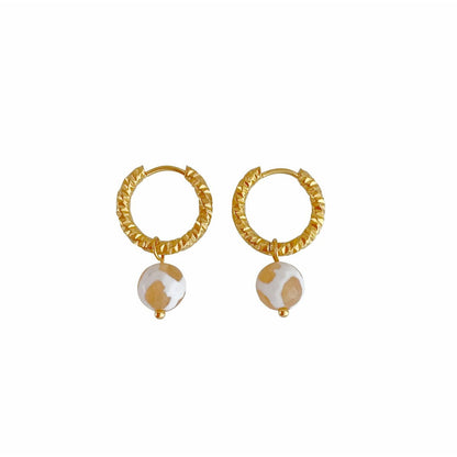 Dzi-Achat-Ohrringe – Gold