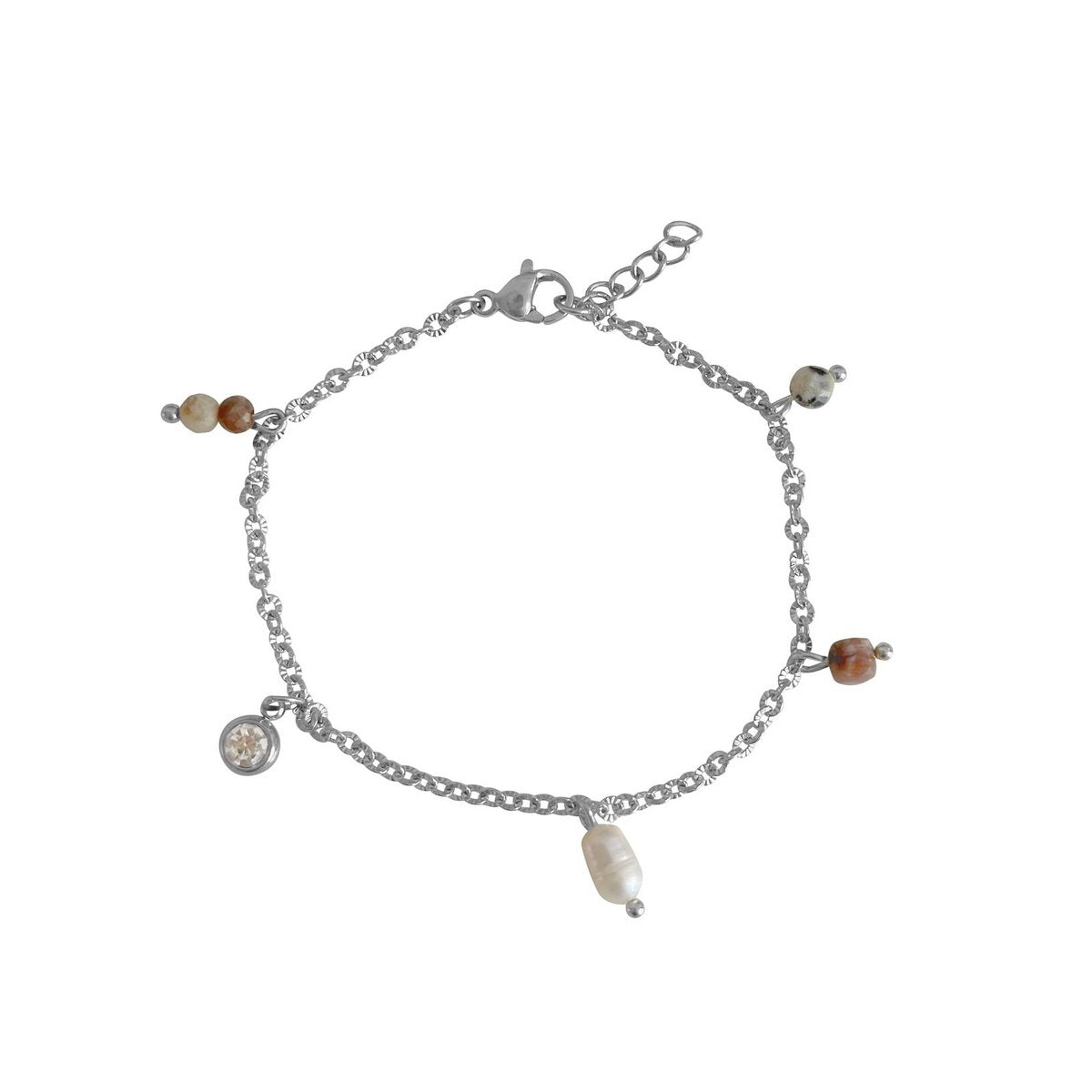 Schutz-Edelstein-Armband – Silber