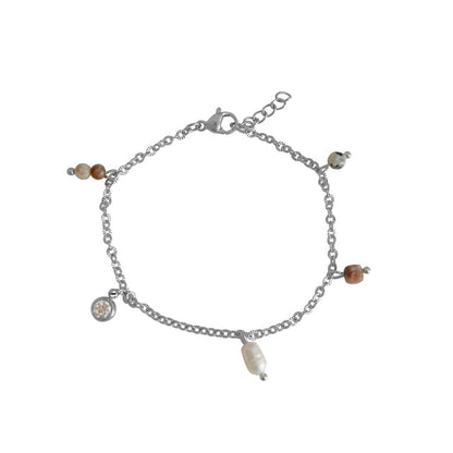 Schutz-Edelstein-Armband – Silber