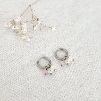 Ohrringe Jade & Blume – Silber