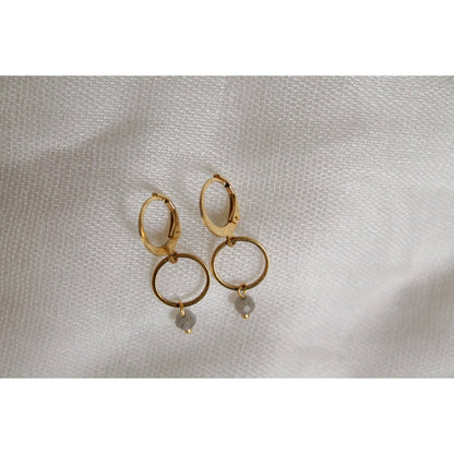 Ohrringe Labradorit - Gold