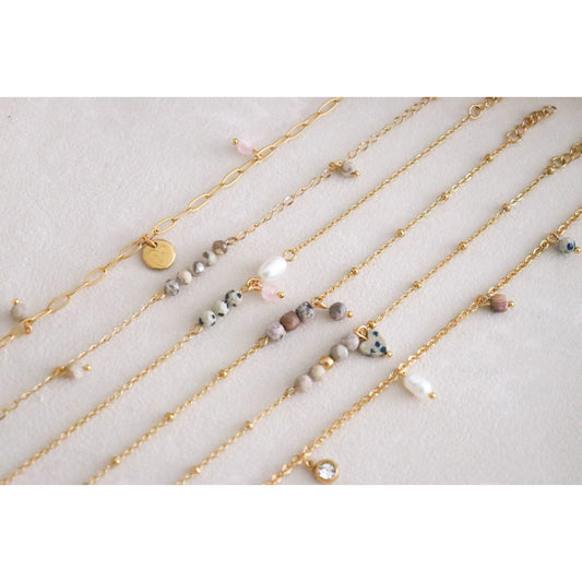 Rhodochrosit-Armband – Gold
