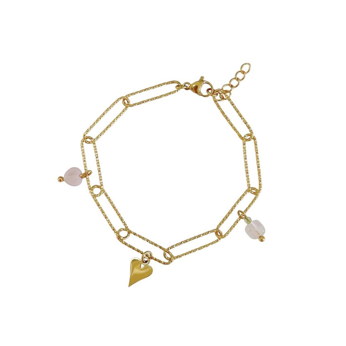 Herz-Gliederarmband – Gold
