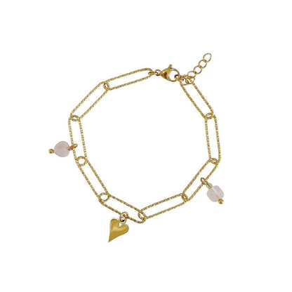 Herz-Gliederarmband – Gold