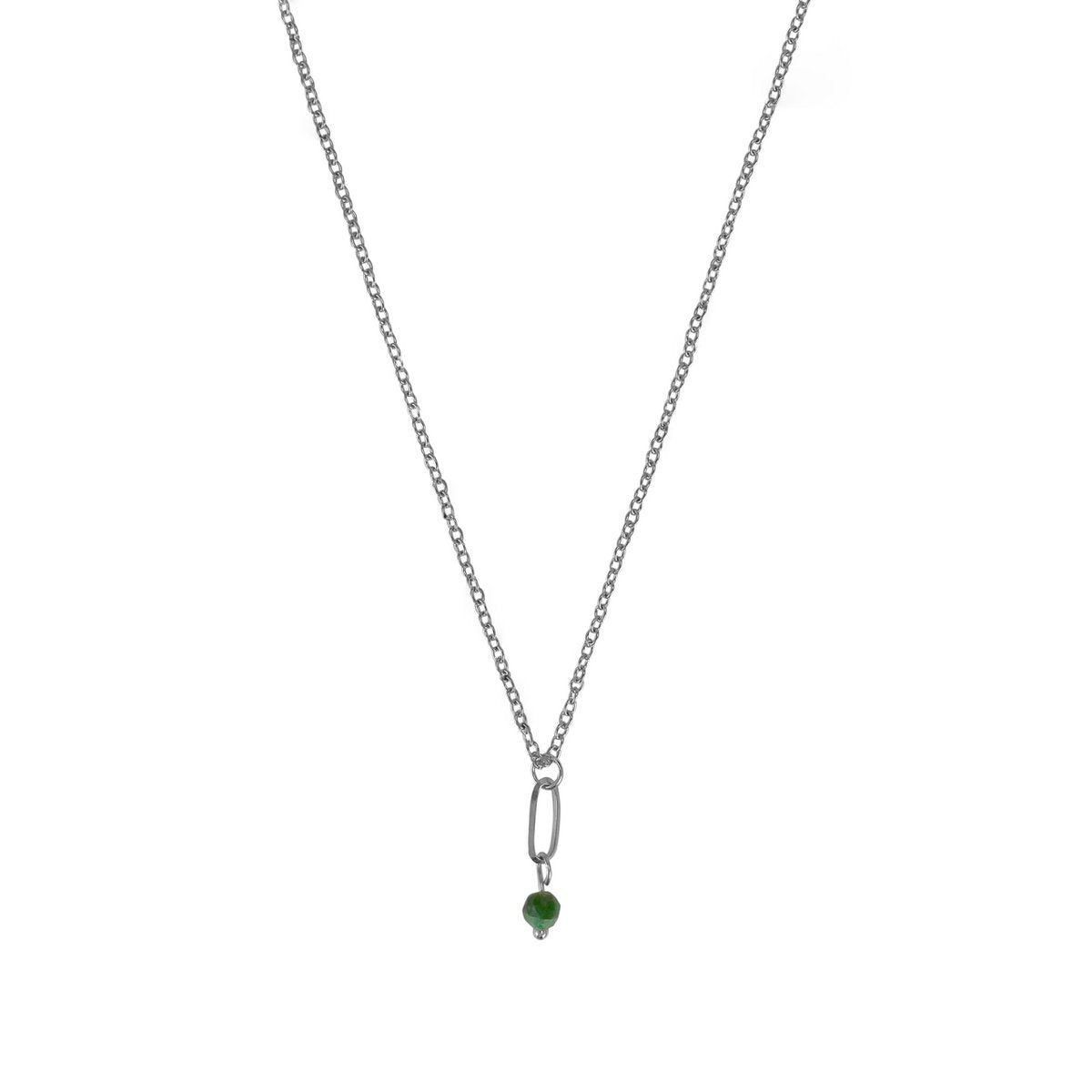 Halskette Smaragd - Silber