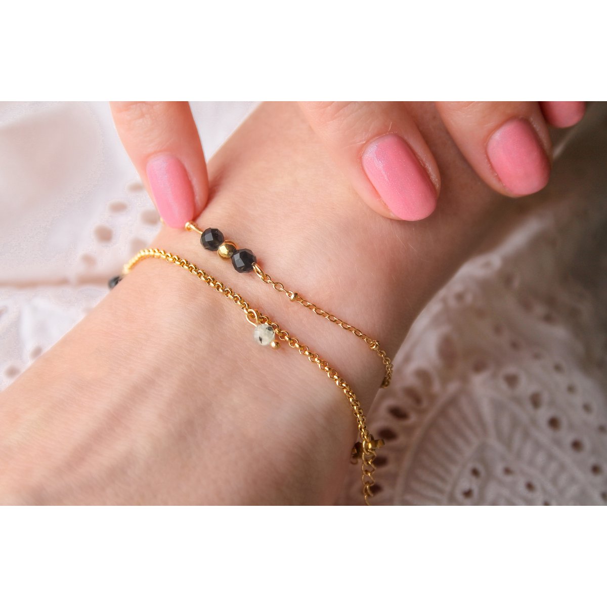 Armband Gold Obsidian - Gold