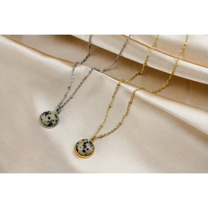 Halskette Dalmatiner Jaspis – Gold